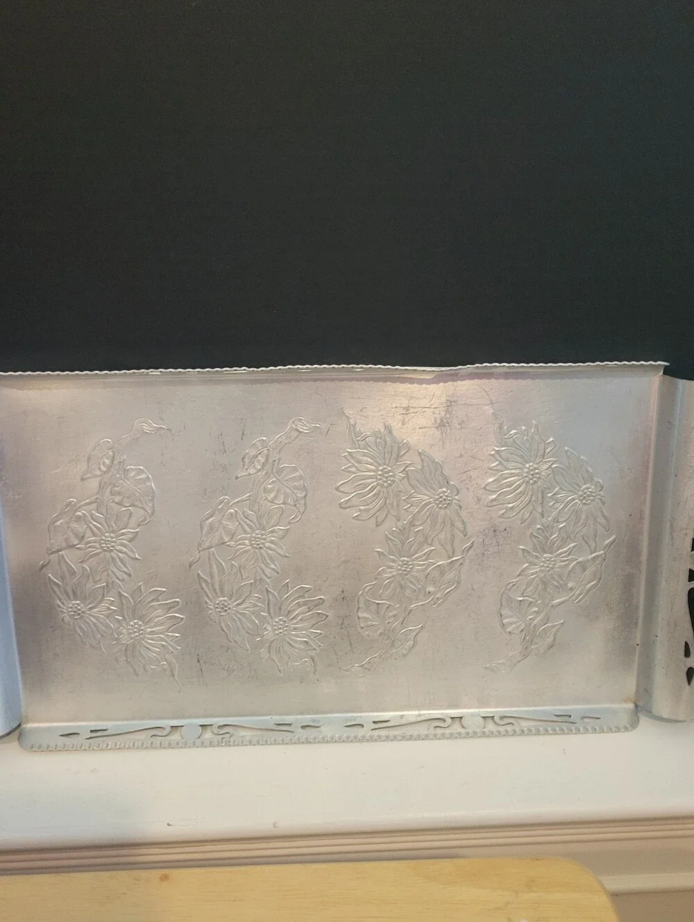 Farber & Shlevin Hand Wrought Aluminum Serving Tray W Handles #1763 Vintage 20